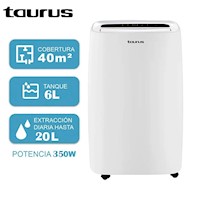 Deshumedecedor Taurus DH202 Max 20 L 350W